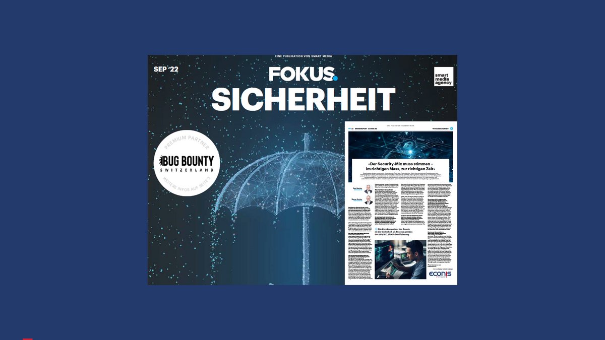 Tages Anzeiger/Fokus Sicherheit 09/2022: Der Security-Mix muss stimmen ...